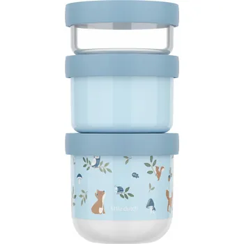 Svačinový box Mepal Patrová dóza na svačinu Mio 3dílná Forest Friends Little Dutch