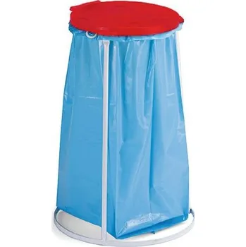 Odpadkový koš Meva Stojan na pytel 70 l - červené víko