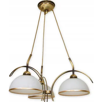 Flex lustr 3-bodový - patina - bílá matná + tahy štětcem + zł