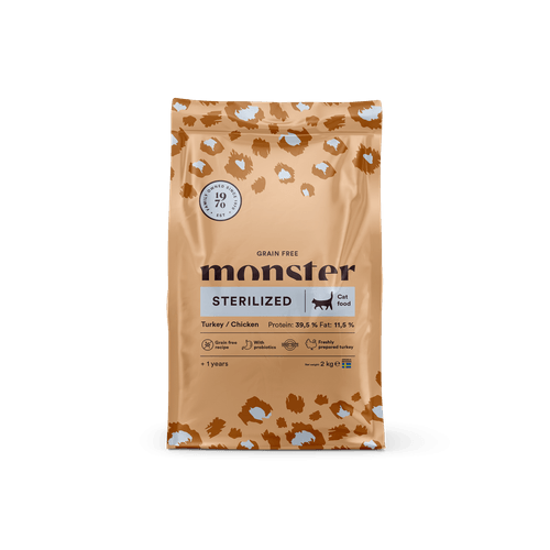 Monster Original granule pro kastrované kočky krůta/kuře Hmotnost: 2 kg