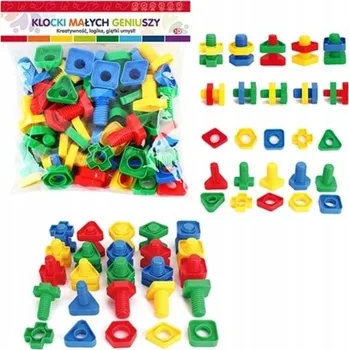 ostatní stavebnice MALÝ GÉNIUS Stavebnice se šroubky 50 dílů