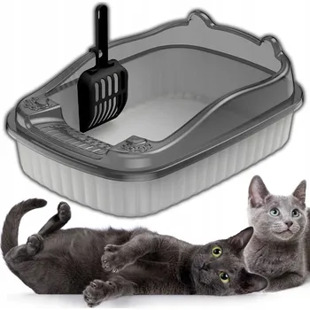 Toaleta pro kočku Reverse otevřená kočičí toaleta 48 cm x 34 cm x 18 cm