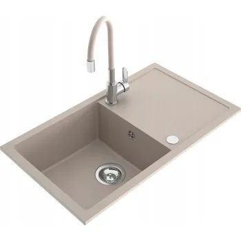 Granitový dřez Jednokomorový granitový dřez Milo Alpha béžový