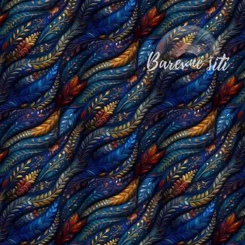 Úplet, Podzimní květiny ve vlnách (E) (Top kvalitní úplet Bella digitisk)