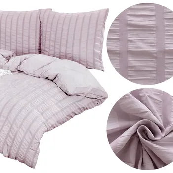 Povlečení Povlečení 200x220 Sada 4 díly Kůra Jednobarevné Proužky Clea 05