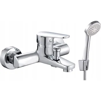 Vodovodní baterie Nástěnná vanová baterie Duro NUBO stříbrná