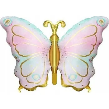 Balónek Fóliový balónek MOTÝL pastelový 79x52 cm
