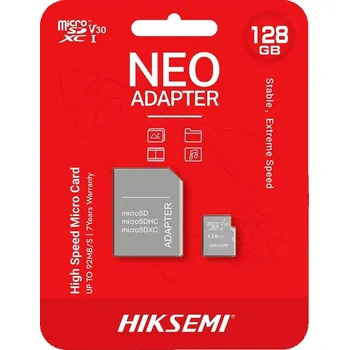 Paměťová karta Paměťová karta microSDXC HIKSEMI NEO 128GB 92/40 MB/s Class 10 U1 TLC V30