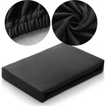 Prostěradlo Černé prostěradlo Jersey 200x220 s gumičkou
