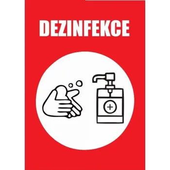 Meva Samolepka dezinfekce označení místa 148x210 mm