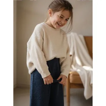 Dívčí džíny Sinsay - Džíny wide leg - námořnická modrá - 635AS-59X - 635AS-59X-98