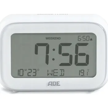 Budík Budík s kalendářem a teploměrem ADE 11 x 4 x 7 cm