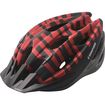 Cyklistická přilba Extend COMPAR černá/červená ((55-58cm)) (Přilba Extend COMPAR Black-red S/M (55-58cm), matt)