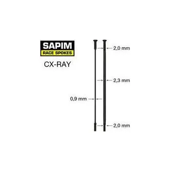 Paprsek Sapim CX Ray délka 276 mm hlavička přímá černá