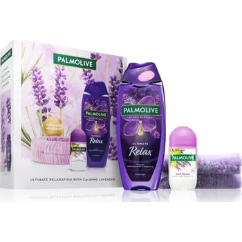 Kosmetická sada Palmolive Relax Palmolive Aroma Essence Ultimate Relax sprchový gel 500 ml + Palmolive Antistress Roll On deodorant roll-on 50 ml + Čelenka kosmetická čelenka 1 ks