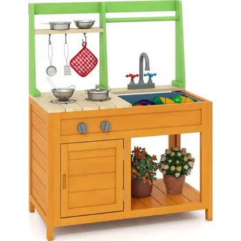 Dětská kuchyňka Zahradní kuchyňka pro děti Hračka kuchyňka s příslušenstvím pro děti