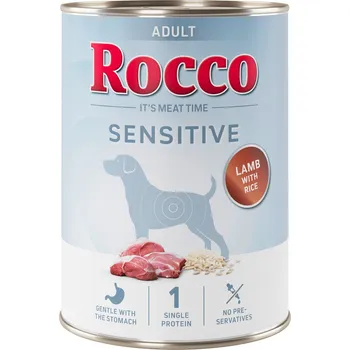 Krmivo pro psa 6x400g Rocco Sensitive nová receptura jehněčí a rýže