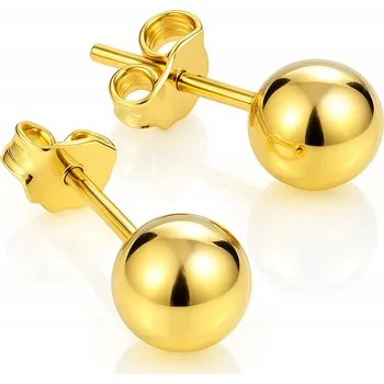 Náušnice Zlaté Náušnice 585 Kuličky Puzety Šroubovací ZLATO 585 14K