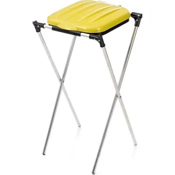 Úložný box Meva Jednostojan na pytel s plastovým víkem - žlutý