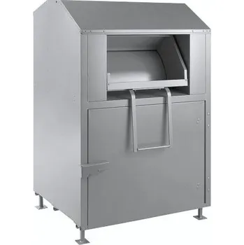 Popelnice Meva Kontejner na textil, elektroodpad, kov – 1,5 m3 - šedá