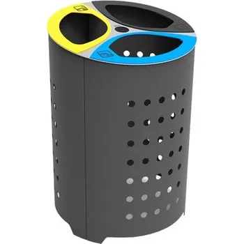 Odpadkový koš Meva Venkovní odpadkový trojkoš DORIA 3x 75 l
