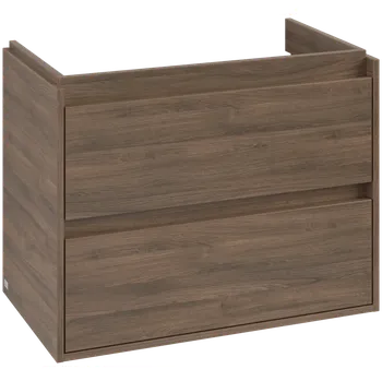 Koupelnový nábytek Villeroy & Boch Skyla - Skříňka pod umyvadlo 772x439 mm, 2 zásuvky, pro pravé umyvadlo, Arizona Oak C79700VH