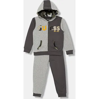 Dětská bavlněná tepláková souprava Guess N5BG07.KAX74.9BYA šedá 09X, vel. 96-104