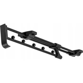 Věšák Výsuvný šatní tyč do skříně, závěsný, černý matný, L-450 mm - AM003K AMIX