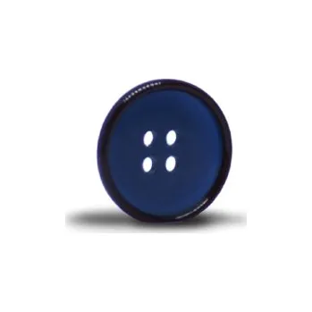 Knoflík Knoflík 15mm, tmavě modrý s hnědým okrajem