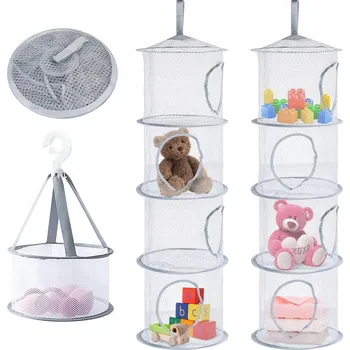 Úložný box POJEMNIK NA ZABAWKI SIATKA WISZĄCA KOSZ ÚLOŽNÝ PROSTOR SKLÁDACÍ PROSTORNÝ