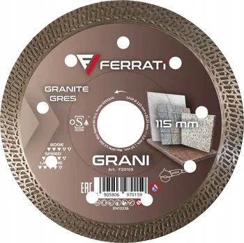 Řezný kotouč FERRATI DIAMANTOVÝ KOTOUČ ŘEZNÝ GRANIT Ø 115MM x 22,23 MM
