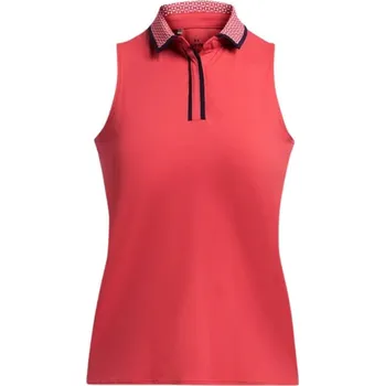 Dámské tričko Under Armour Iso-Chill dámské polo bez rukávů, červené dámské, M