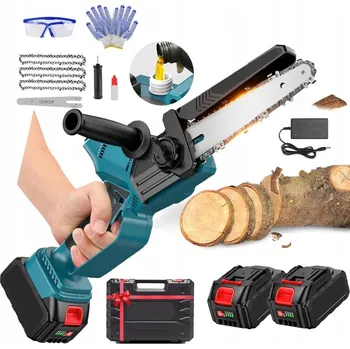 Motorová pila AKU ŘETĚZOVÁ PILA PROŘEZÁVACÍ MINI PILKA 2x AKU + ŘETĚZ