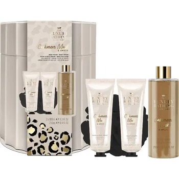 Kosmetická sada Grace Cole Dárková sada péče o tělo v plechové dóze Kašmír, Mošus & Ambra 4 ks