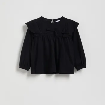 Reserved - Halenka s volánky - černý - 437FT-99X - 437FT-99X-92