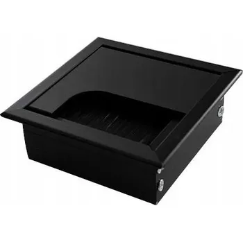kabelová chránička Kabelová průchodka čtvercová x 8 cm kovová černá