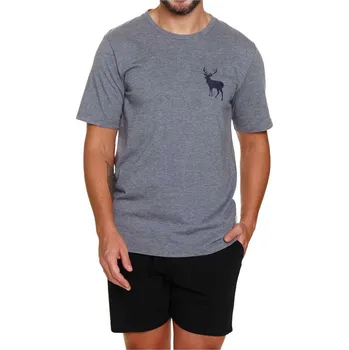 Pánské pyžamo Doctor Nap pánské pyžamo 7235 krátký rukáv, velikost S