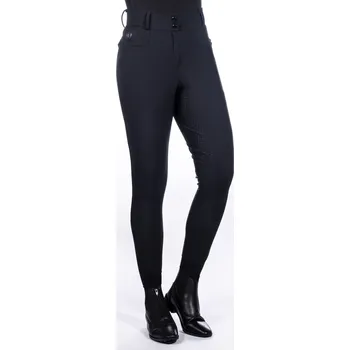 Jezdecké kalhoty HKM zimní vyhřívané rajtky Keep Warm-silikonový sed (bez baterie) - černé -36