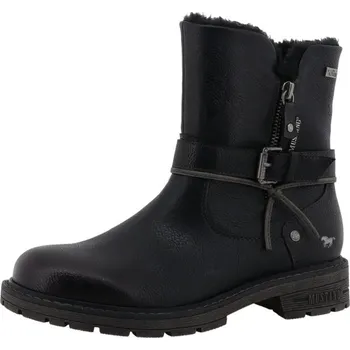 Dámská zimní obuv Nadměrné dámské zimní kotníkové boty černé Mustang 15M0022004 - 44