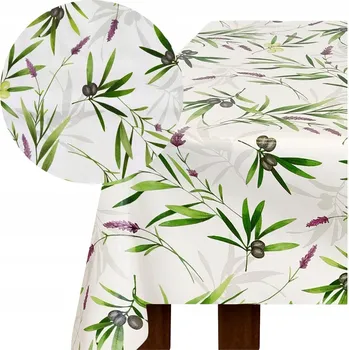 ubrus UBRUS S VOSKOVANÝM POVRCHEM 140x300 cm SILNÝ, ODPUZUJE SKVRNY, NA KUCHYŇSKÝ STŮL - VZOR GOSIA