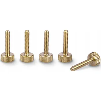 Šroub Rýhovaný šroub M5 x 15 mm | Hlava Ø10 mm | Mosaz | Sada 10 kusů