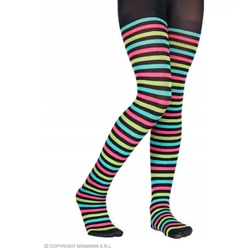 Dámské punčochy PUNČOCHÁČE S PRUHY ČERNÉ ČARODĚJNICE KLAUNA 4-6