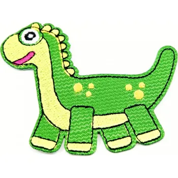 Nášivka Nažehlovací záplata - Brontosaurus - rozměr 9,5 cm x 8 cm Brontosaurus - zelená