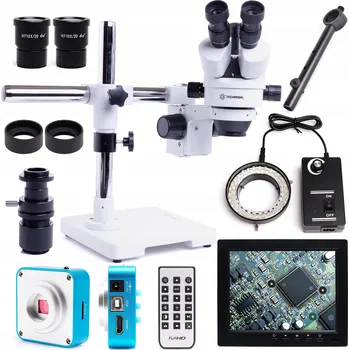 Mikroskop STEREO MIKROSKOP S KAMEROU, LCD MONITOREM A 56x LED OSVĚTLENÍM PRO KLENOTNÍKY