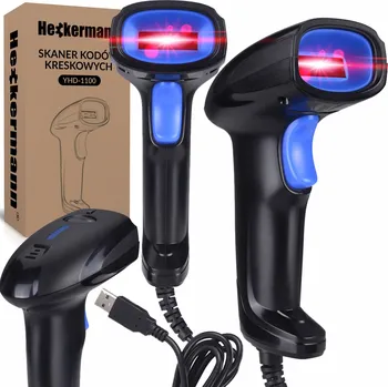 Kancelářská technika Drátová čtečka 1D kódů Heckermann