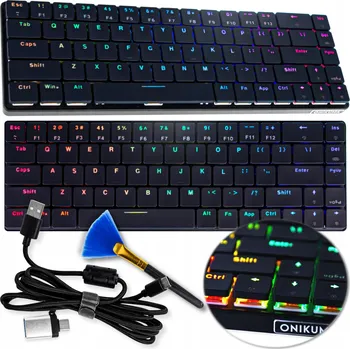 Klávesnice ONIKUMA MECHANICKÁ HERNÍ KLÁVESNICE RGB G29