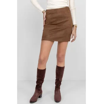 Dámská sukně Vero Moda semišová minisukně Kreta camel Velikost: XL