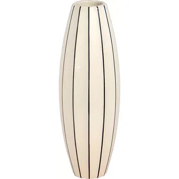 Váza Porcelánová váza vypouklá střední černá linka