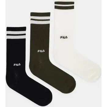 Pánské ponožky Ponožky Fila 3-pack zelená barva, F5371 77X, vel. 39/42