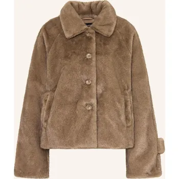 Dámský kabát Meotine Dámská Bunda Z Umělé Kožešiny Kelly, béžová, 38